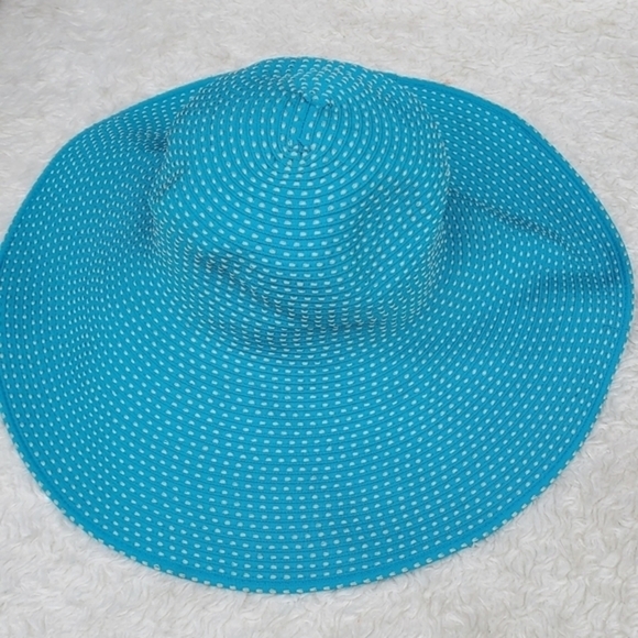 Caribbean‎ Joe Turquoise boho Floppy Hat - Picture 5 of 8